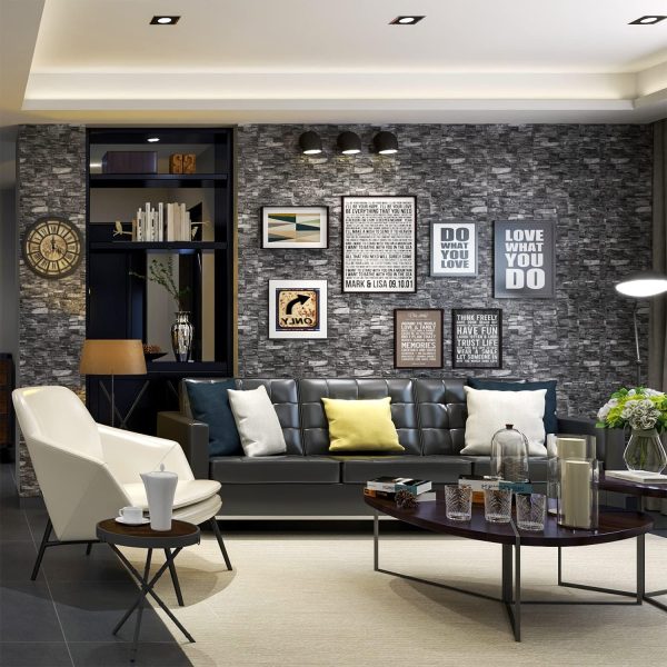 YLL 3D Wall Panels Self Adhesive Faux Brick Foam-1