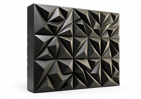 ZELMINE 3D Diamond Wall Panels PVC Modern Decor-0