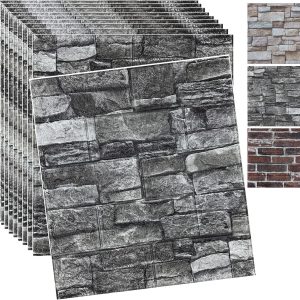 YLL 3D Wall Panels Self Adhesive Faux Brick Foam-0