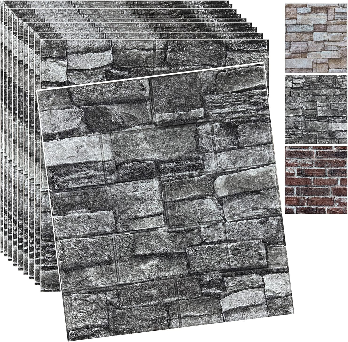 YLL 3D wall panels installed on a living room wall