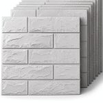 Sodeno 3D Foam Wallpaper Brick Pattern White 10PCS-0