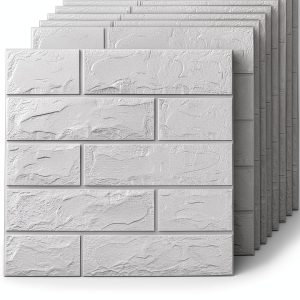 Sodeno 3D Foam Wallpaper Brick Pattern White 10PCS-0