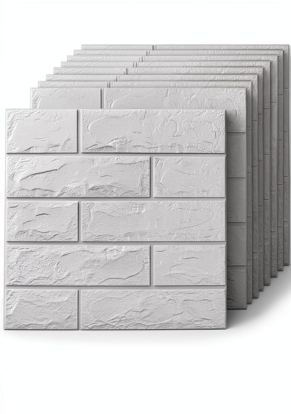 Sodeno 3D Foam Wallpaper Brick Pattern White 10PCS-0