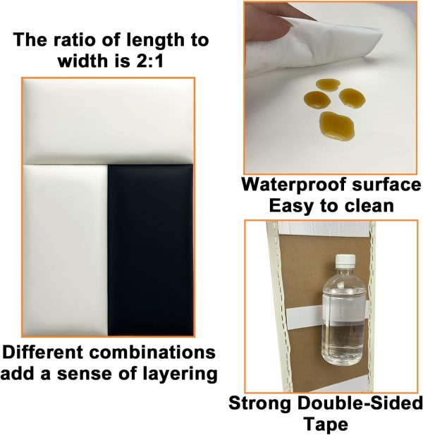 YLL YLL 3D Wall Panel Modern Peel Stick Easy Assemble-5