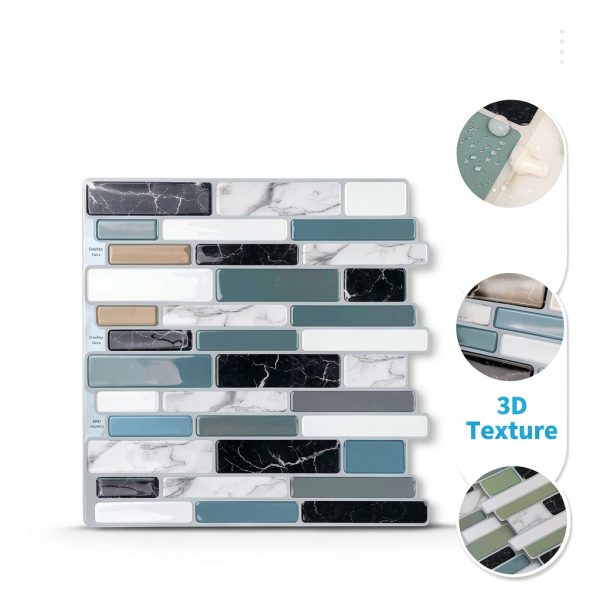 Gray Marble Peel and Stick Wall Tiles Art3d-4