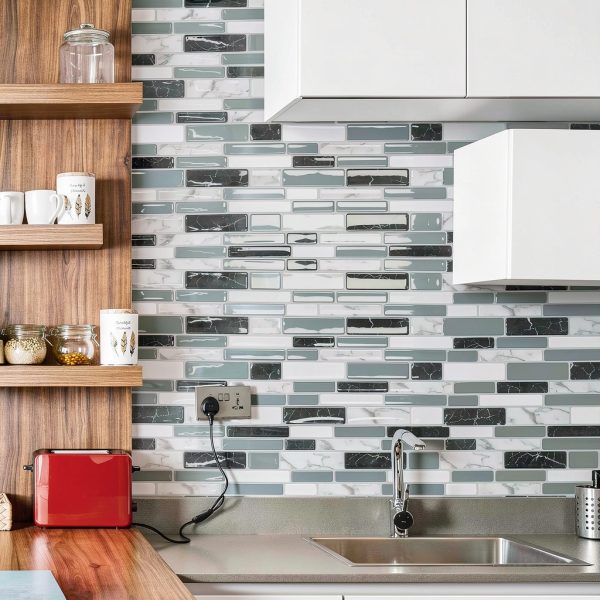 Gray Marble Peel and Stick Wall Tiles Art3d-1