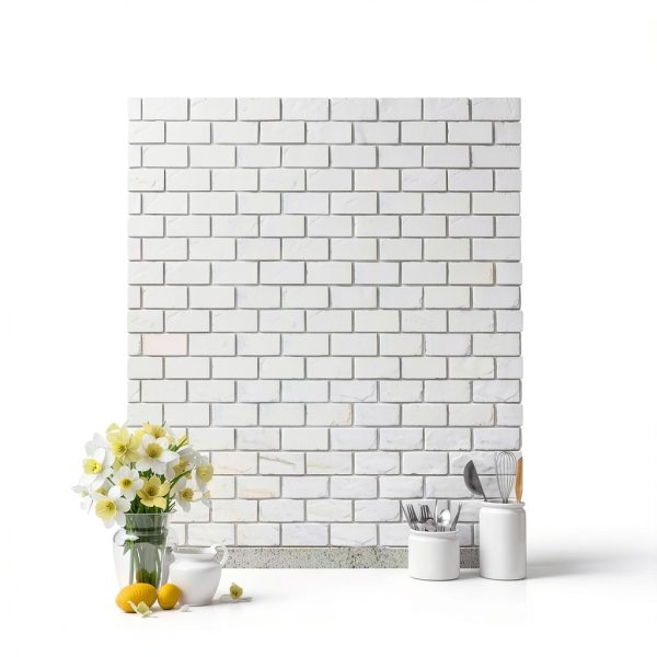 Circloophs White 3D Foam Wall Panel Waterproof Square Tile-7