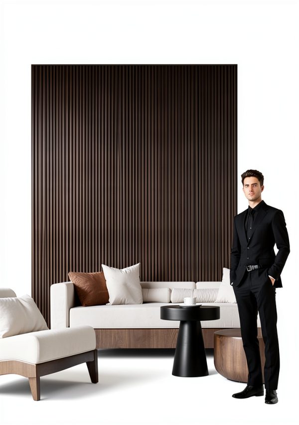 Art3d Wood Wall Panel Beaded Smoked Oak-5
