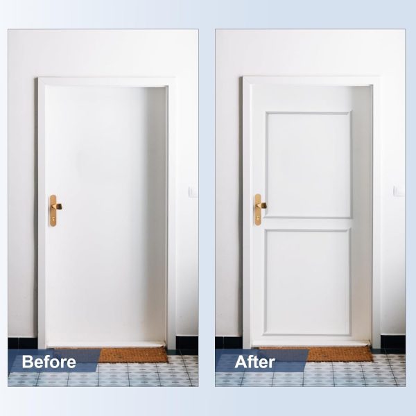 NeatiEase 3D Wall Panels Polystyrene Modern White Peel Stick-4