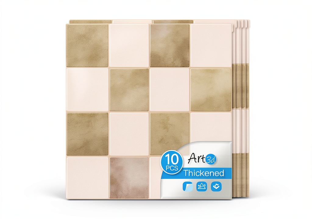 Art3d 12x12 Inch Vinyl Wall Panels in a modern living room