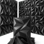 Sonicism 3D Wall Panels PVC Charcoal Black DIY Home Decor-0