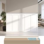 Art3d 94.5 x 54 Inch Log Color MDF Wall Panel-0