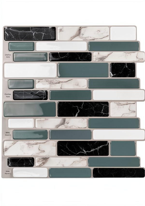Gray Marble Peel and Stick Wall Tiles Art3d-0
