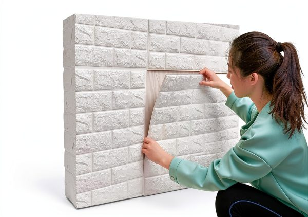 Sodeno 3D Foam Wallpaper Brick Pattern White 10PCS-1