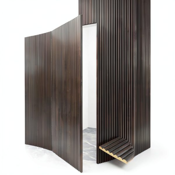 Art3d Wood Wall Panel Beaded Smoked Oak-3