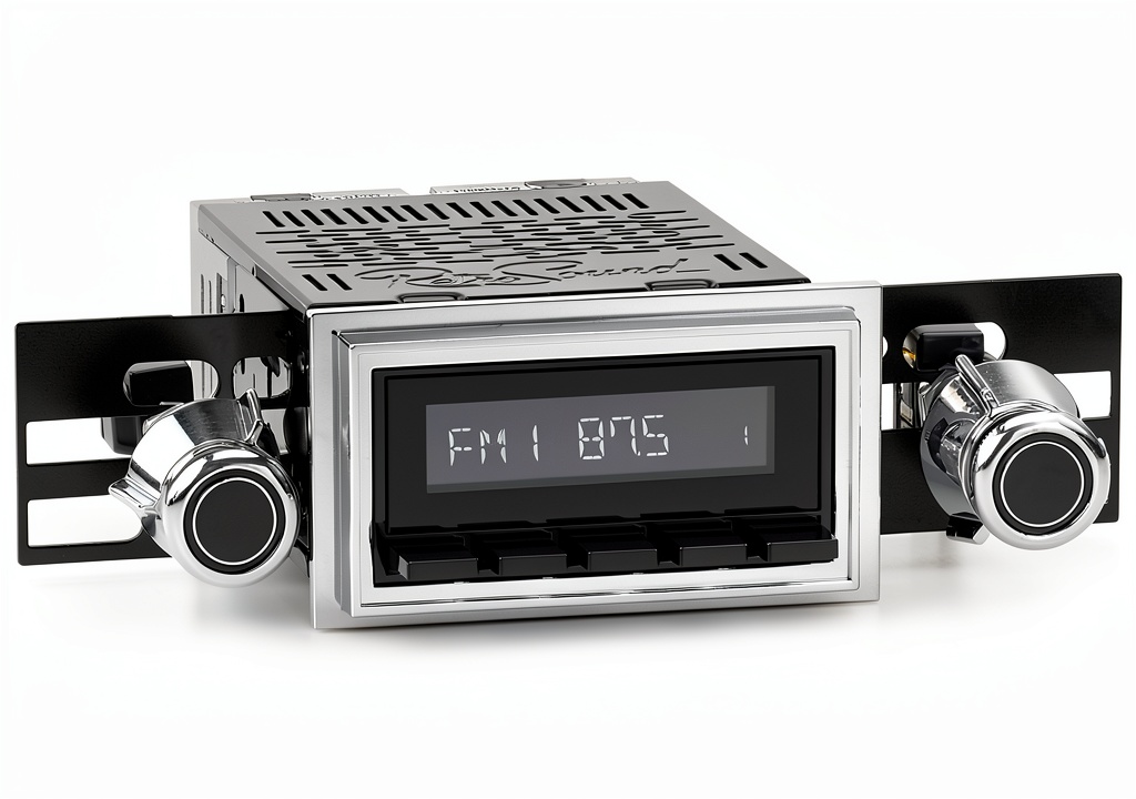 Installing RetroSound LAB-126-55-75 AM/FM Car Radio on a wooden desk