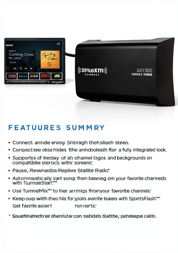 SiriusXM SXV300V1 In‑Dash Radio Interface Adapter Compact Plug‑In-7