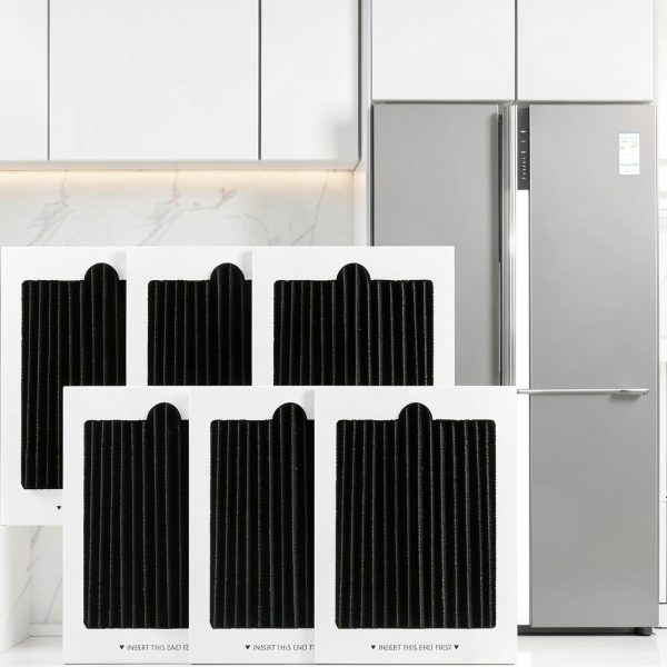4 Pack Refrigerator Air Filter Replacement Carbon Activated Air Filter Compatible with Frigidaire and Electrolux, Replaces SCPUREAIR2PK, EAFCBF Replace 242061001, 242047804-5